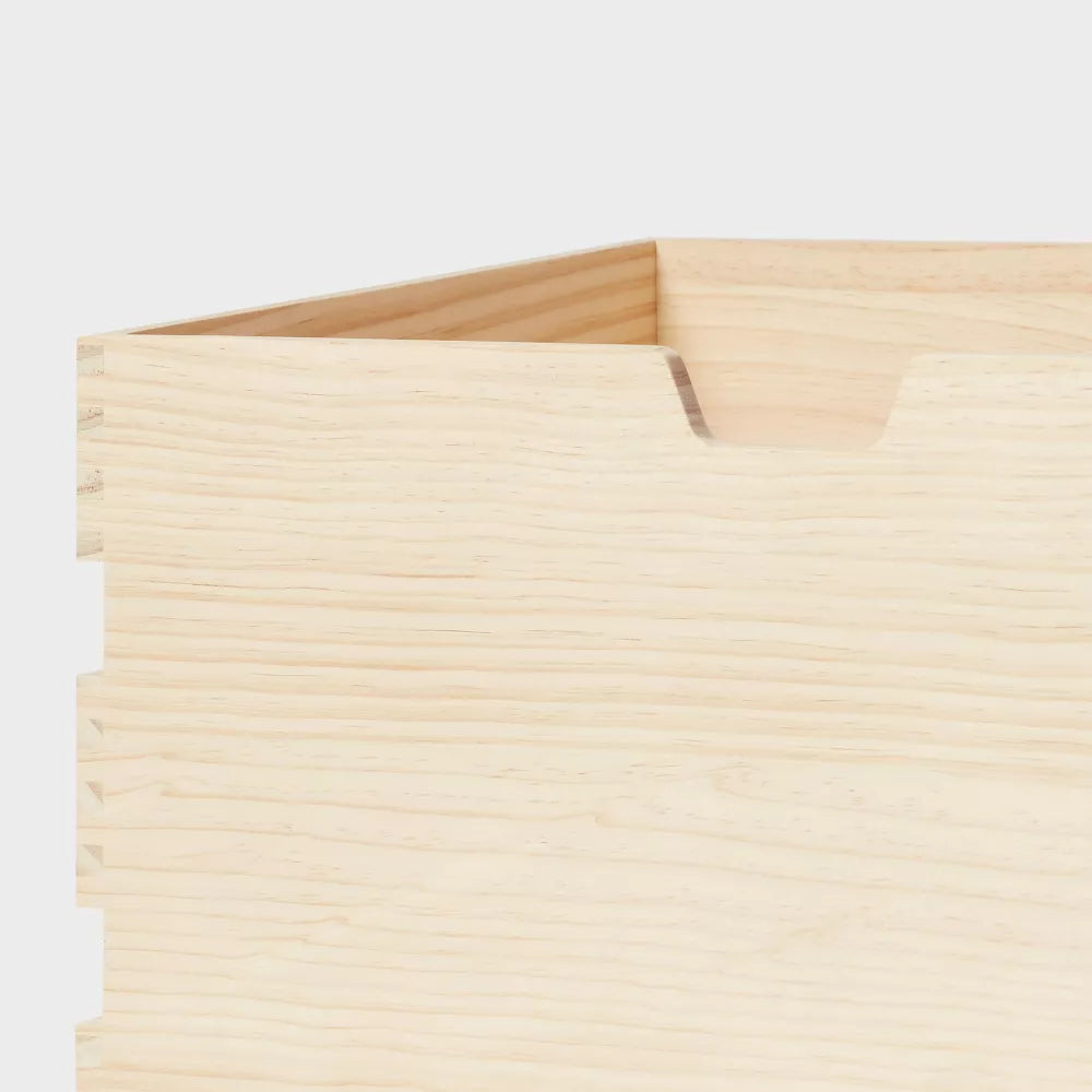 Rectangular Wooden Storage Crate