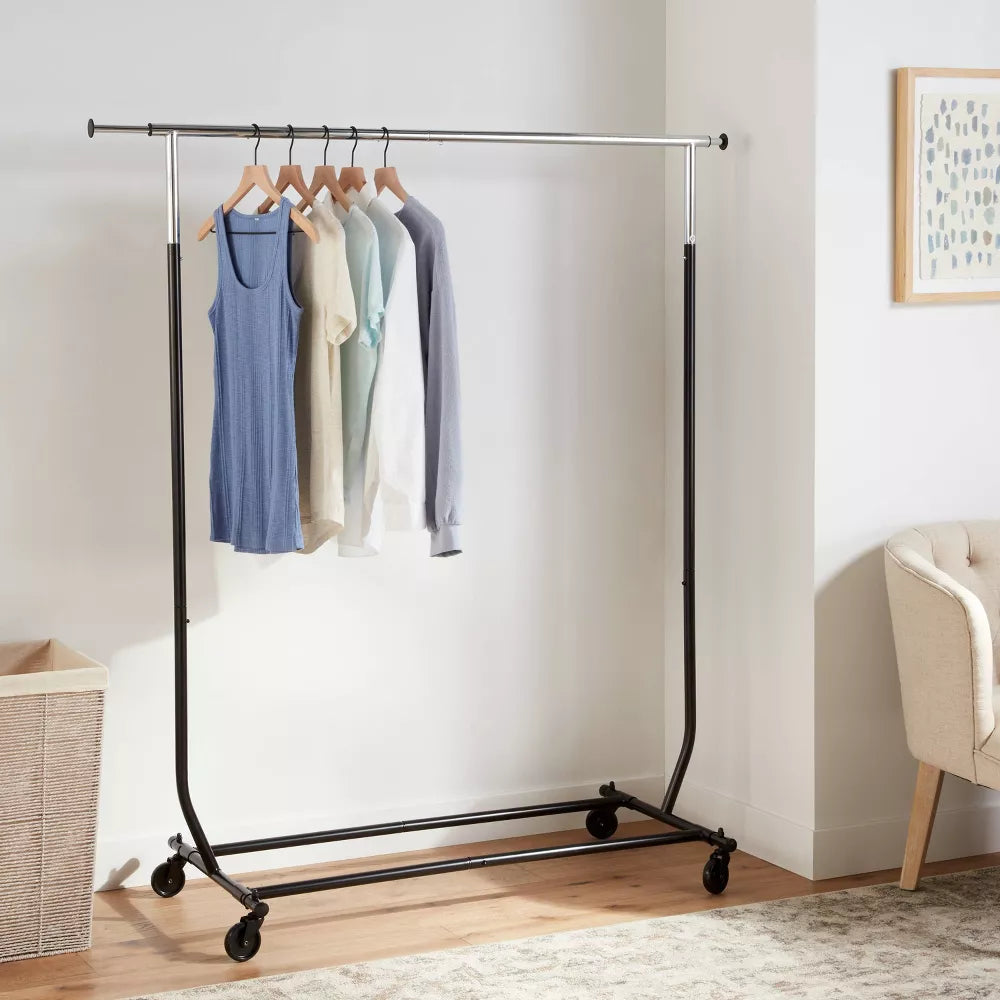 Heavy Duty Rolling Clothes Stand