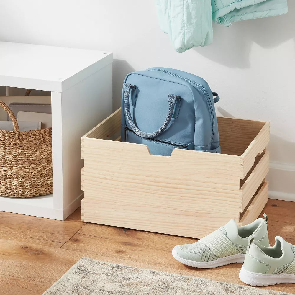 Rectangular Wooden Storage Crate